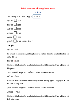 VBT Toán lớp 3 Bài 46 (Kết nối tri thức): So sánh các số trong phạm vi 10 000