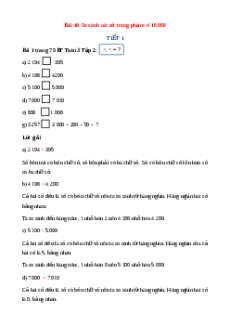 VBT Toán lớp 3 Bài 46 (Kết nối tri thức): So sánh các số trong phạm vi 10 000