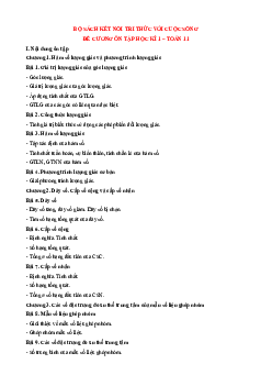 Đề cương ôn tập cuối học kì 1 Toán 11 Kết nối tri thức