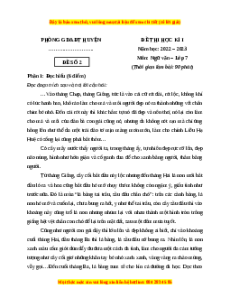 Đề thi cuối học kì 1 Ngữ Văn 7 Chân trời sáng tạo (Đề 2)