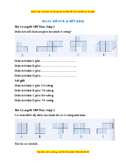 VBT Toán lớp 3 Bài 93 (Cánh diều): Diện tích một hình