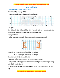 Giải Sgk Toán lớp 3 Bài 14: Hình chữ nhật (Chân trời sáng tạo)