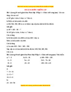 Giải Sgk Toán lớp 3 Bài 10: Em làm được những gì? (Chân trời sáng tạo)