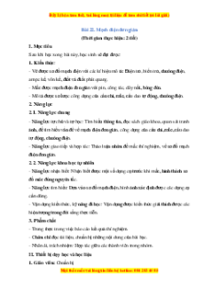 Giáo án Mạch điện đơn giản Vật lí 8 Kết nối tri thức