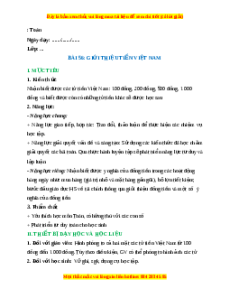 Giáo án Giới thiệu tiền Việt Nam Toán lớp 2 Kết nối tri thức