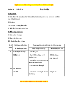 Giáo án Bài 96 Toán lớp 5: Luyện tập (Trang 99)