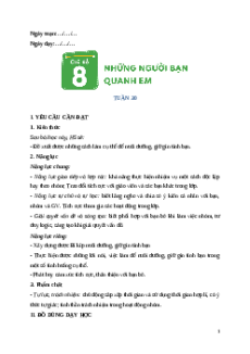 Giáo án Tuần 30 Hoạt động trải nghiệm lớp 5 Cánh diều