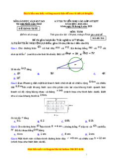 Đề thi vào 10 Toán Tỉnh Cần Thơ năm 2023-2024