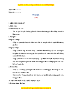 Giáo án Tuần 25 HĐTN lớp 4 Chân trời sáng tạo