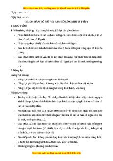 Giáo án Hàm số mũ và hàm số lôgarit Toán 11 Kết nối tri thức
