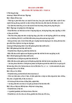 Đề cương ôn tập Cuối kì 1 Toán 10 Cánh diều