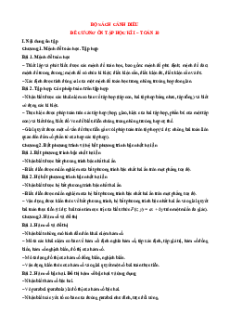 Đề cương ôn tập Cuối kì 1 Toán 10 Cánh diều