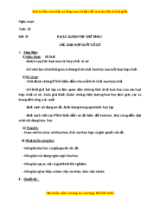 Giáo án Luyện tập chương 1: Các loại hợp chất vô cơ Hóa học 9