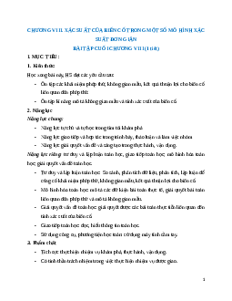 Giáo án Bài tập cuối chương 8 Toán 9 Kết nối tri thức