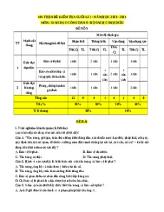 Đề thi cuối kì 1 GDCD 8 Cánh Diều có đáp án (Đề 3)
