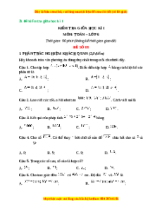 Đề thi giữa kì 1 Toán 6 Cánh diều (Đề 8)