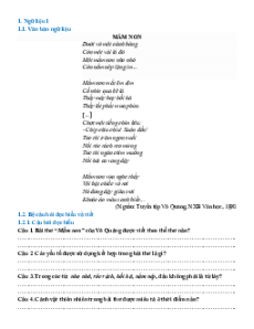 Ngữ liệu ngoài sgk lớp 6 phần Thơ