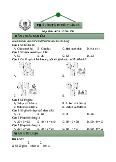 Bài tập cuối tuần Toán lớp 1 Tuần 25 Chân trời sáng tạo (có lời giải)
