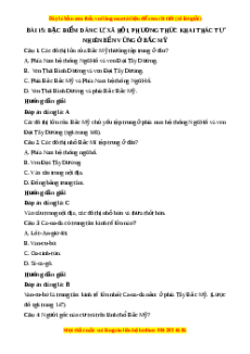 Trắc nghiệm Địa lý 7 Bài 15 Kết nối tri thức: Đặc điểm dân cư, xã hội, phương thức khai thác tự nhiên bền vững ở Bắc Mỹ