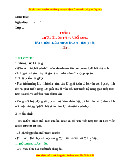 Giáo án Hơn, kém nhau bao nhiêu Toán lớp 2 Kết nối tri thức