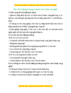 Lý thuyết Công nghệ 10 Cánh diều Bài 4: Thị trường lao động trong lĩnh vực kĩ thuật, công nghệ