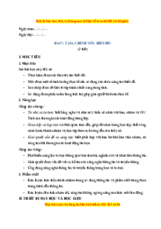 Giáo án Bài 7 Tin học 8 Chân trời sáng tạo: Tạo, chỉnh sửa biểu đồ