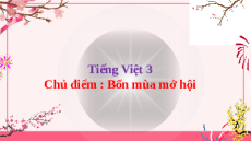 Giáo án Powerpoint Bài 1: Chiếc áo của hoa đào Tiếng việt lớp 3 Chân trời sáng tạo