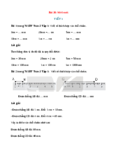 VBT Toán lớp 3 Bài 30 (Kết nối tri thức): Mi-li-mét