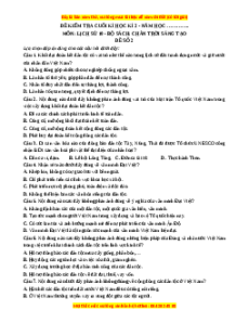 Đề thi cuối kì 2 Lịch sử 10 Chân trời sáng tạo - Đề 2