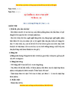 Giáo án Cây nhút nhát Tiếng việt 2 Chân trời sáng tạo