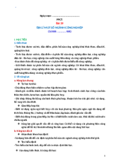 Giáo án Bài 29 Địa lí 10 Kết nối tri thức: Địa lí một số ngành công nghiệp