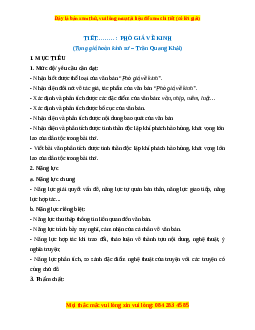Giáo án Thực hành đọc hiểu: Phò giá về kinh Ngữ Văn 9 Cánh diều