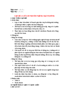 Giáo án Chủ đề 3: Giữ gìn truyền thống nhà trường HĐTN 10 Chân trời sáng tạo