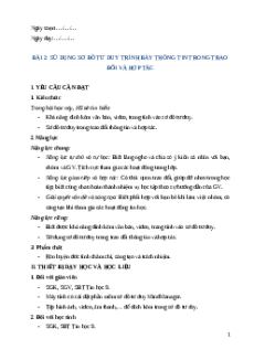 Giáo án Bài 2: Sử dụng sơ đồ tư duy trình bày thông tin trong trao đổi và hợp tác Tin học 9 Cánh diều
