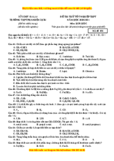 Đề thi thử Hóa Học trường Phan Bội Châu năm 2021