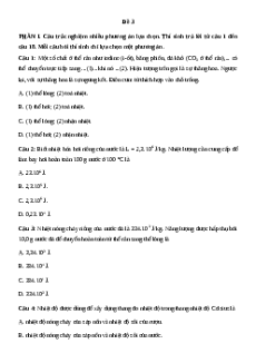 Đề thi Cuối kì 1 Vật lí 12 Chân trời sáng tạo (Đề 3)