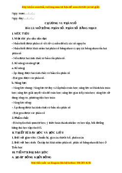 Giáo án Toán 6 Học kì 2 Kết nối tri thức