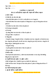 Giáo án Toán 6 Học kì 2 Kết nối tri thức