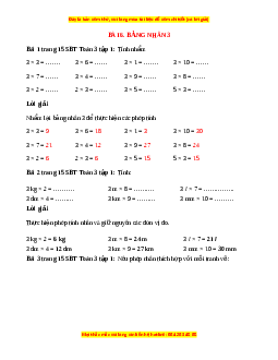 VBT Toán lớp 3 Bài 6(Cánh diều): Bảng nhân 3