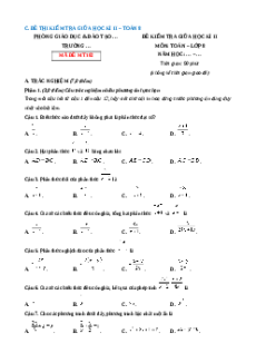 Đề thi giữa kì 2 Toán 8 Kết nối tri thức Cấu trúc mới - Đề 2