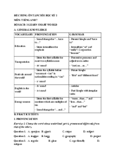 Đề cương ôn tập Cuối kì 2 Tiếng Anh 7 ilearn Smart world