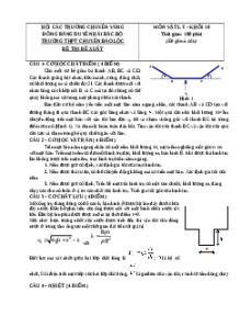 Đề thi HSG Vật Lí 10 Trường THPT Chuyên Bảo Lộc - Lâm Đồng