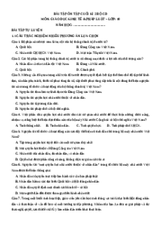 Bài tập trắc nghiệm Cuối kì 2 KTPL 10 Cánh diều (có đúng sai, trả lời ngắn)