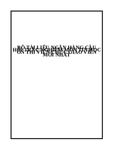 Ngân hàng câu hỏi trắc nghiệm môn Tin học ôn thi viên chức (mới nhất)