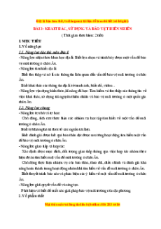 Giáo án Bài 3 Địa lí 7 Kết nối tri thức (Phiên bản 2): Khai thác, sử dụng và bảo vệ thiên nhiên ở châu Âu