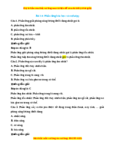 Trắc nghiệm Phản ứng hóa học và enthalpy Hóa 10 Cánh diều