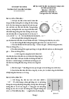 Đề thi HSG Vật Lí 11 Trường THPT Chuyên Thái Bình