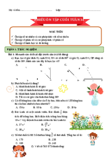 Bài tập cuối tuần Toán 4 Tuần 34 Cánh diều