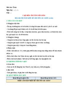 Giáo án Ôn tập một số yếu tố xác suất Toán lớp 5 Chân trời sáng tạo