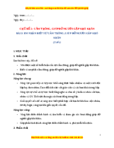 Giáo án Bài 3 Đạo đức lớp 4 Cánh diều: Em nhận biết sự cảm thông, giúp đỡ người gặp khó khăn